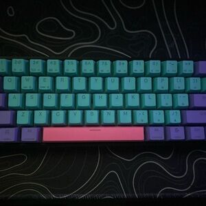 60% keyboard with yellow switches